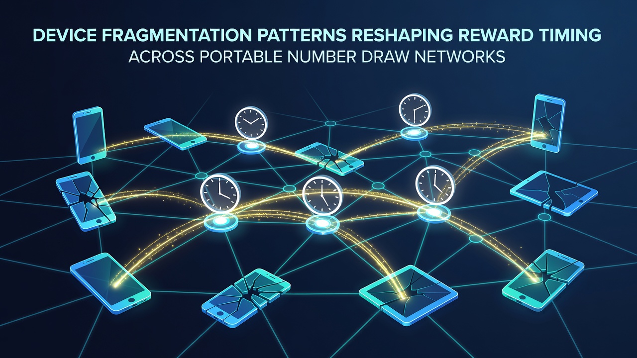 Analytics dashboard showing device type distribution and corresponding reward redemption timing graphs across portable networks