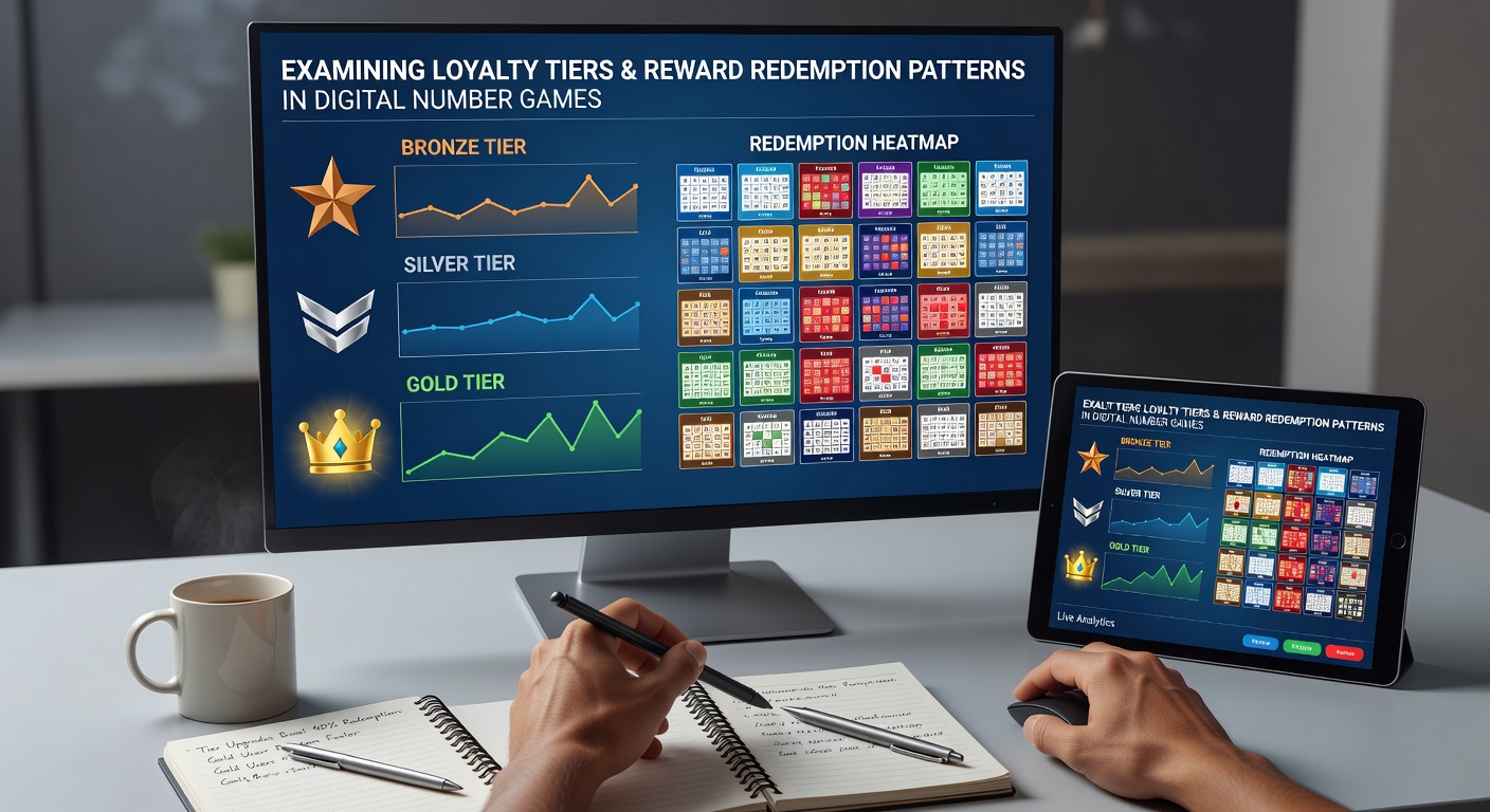 Visualization of loyalty tier progression and reward structures in digital number game platforms