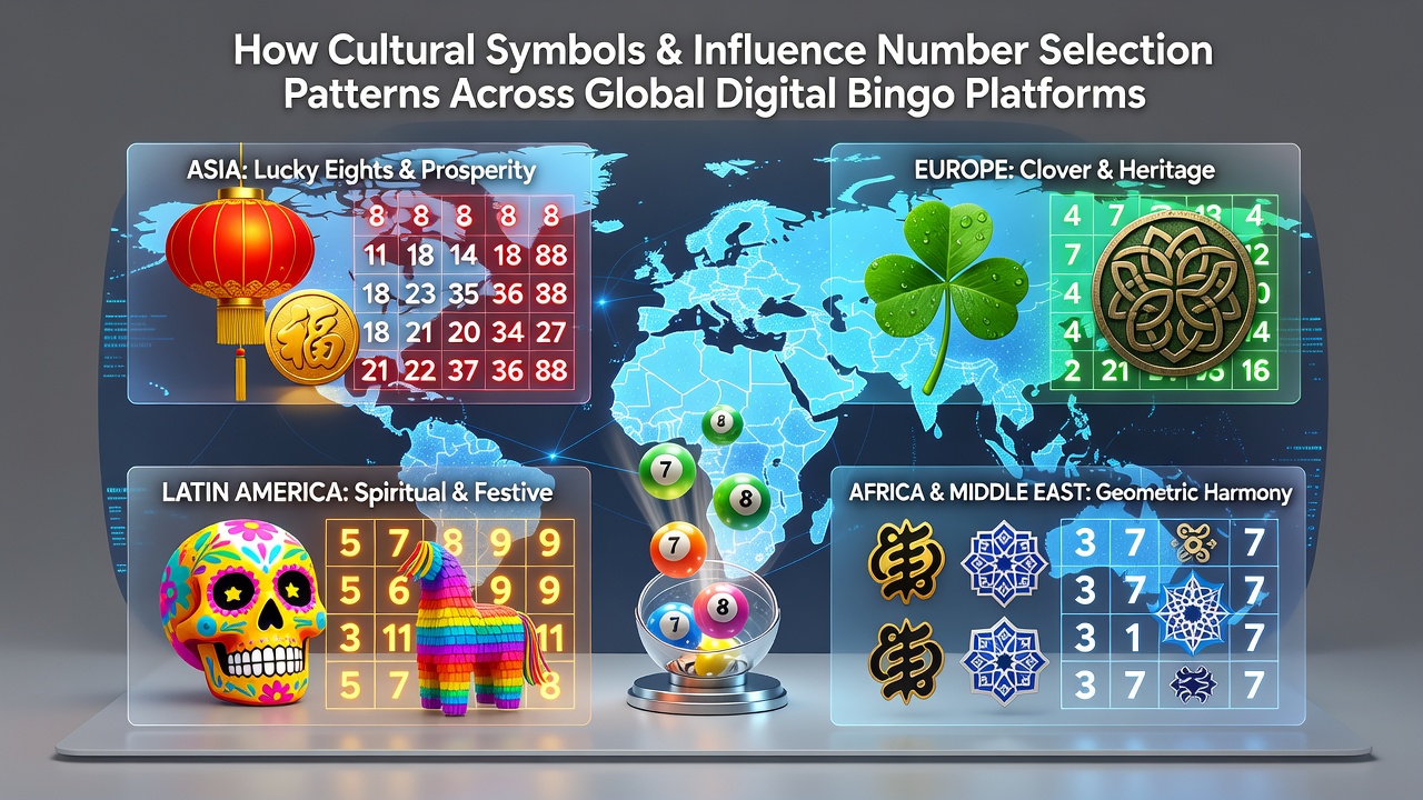Players around the world engaging with digital bingo interfaces that reflect diverse cultural number preferences