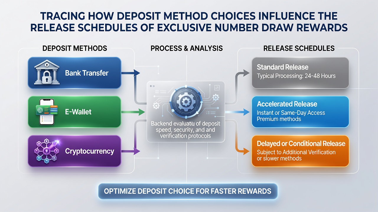 Analytics dashboard displaying reward release timelines across different deposit methods in portable gaming platforms