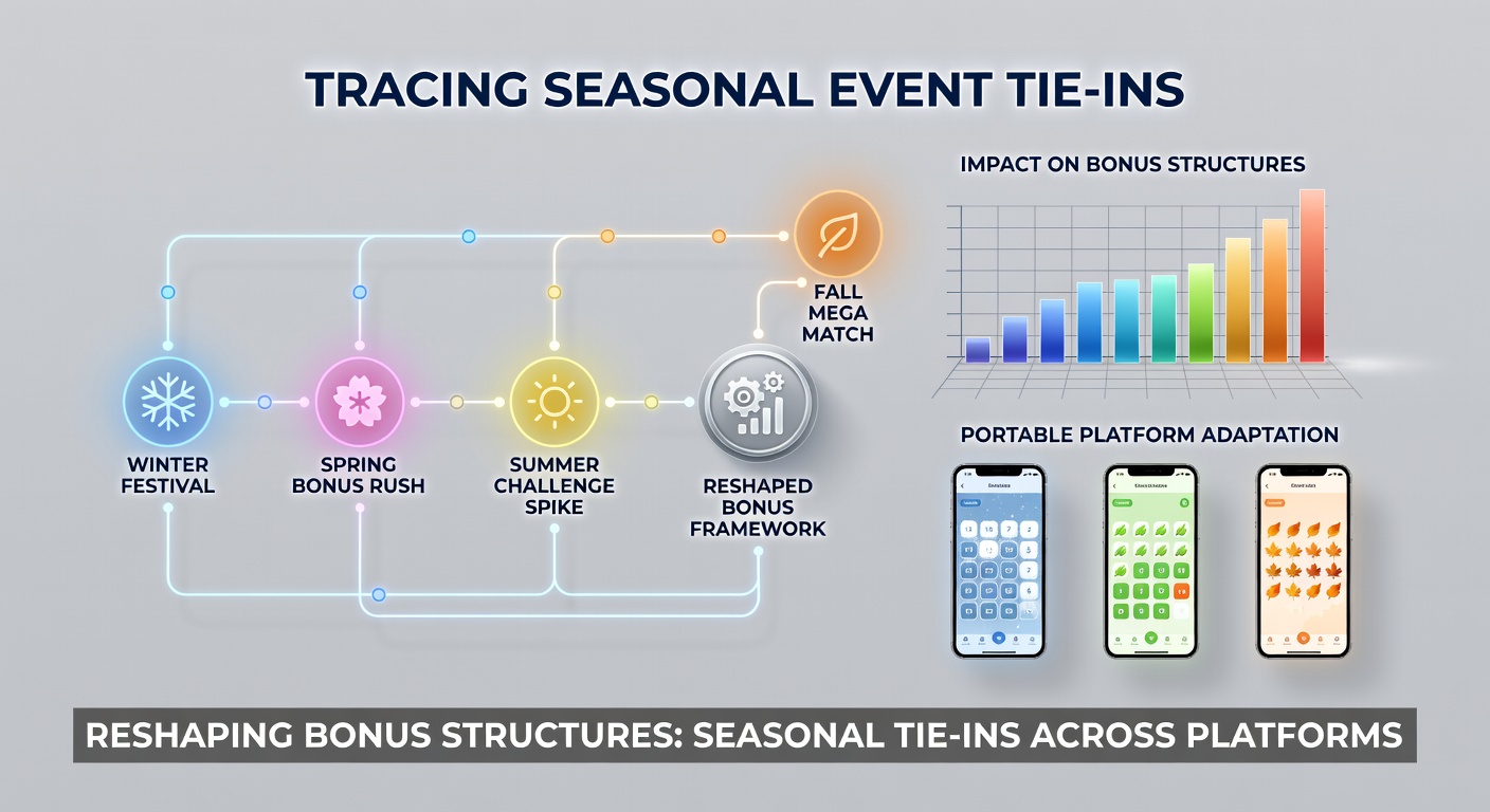 Mobile dashboard displaying seasonal bonus tiers and event countdown timers